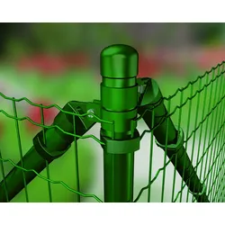 Alberts® Schweißgitter Fix-Clip Pro® Zauneck-Set zum Einbetonieren Grün 1020 mm