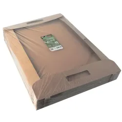 Papstar 10 Papp-Tragetabletts braun - 54,4 x 36,6 x 4,5 cm braun