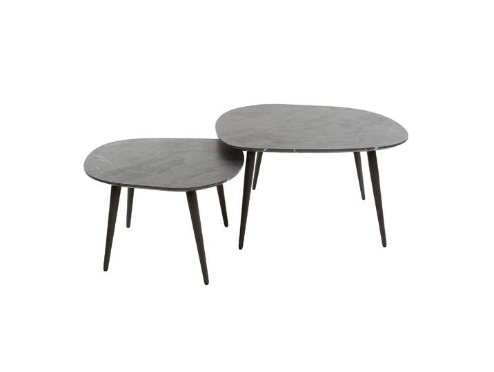 Clemento Onyx Couchtisch birnenförmig Set