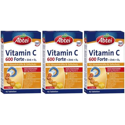 Abtei Vitamin C 600 Forte Tabletten Titandioxidfr. 3x 3x42 St