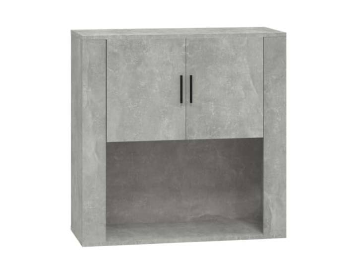 TUERYAFEK Wandschrank Betongrau 80x33x80 cm Holzwerkstoff Viel Stauraum, Wandmontage, Feuchtigkeitsbeständig, Leicht zu Reinigen, Vielseitig Nutzbar