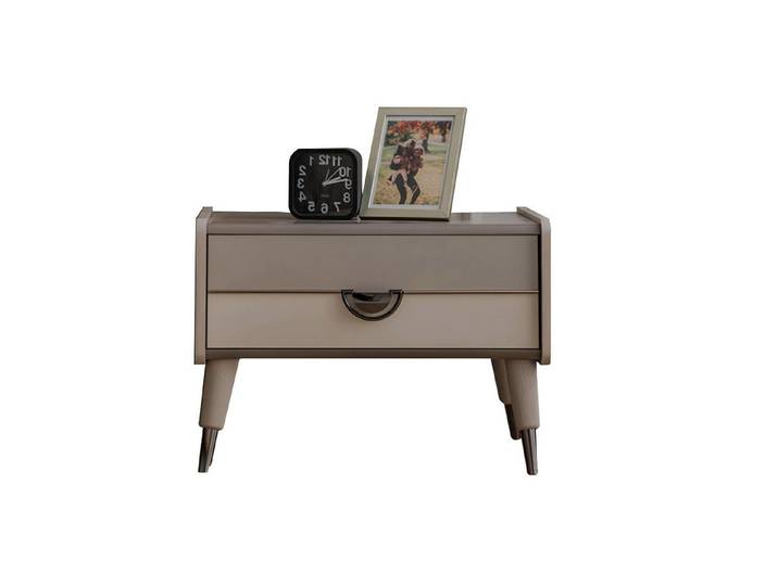 Xlmoebel Nachttisch Graue Nachttische mit Stauraum und elegantem Design (1-St., Set 2x Nachttische), Hergestellt in Europa