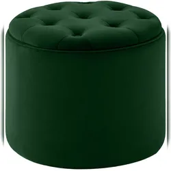 CLP Sitzhocker Pantin Samt Samt HBT: 42x44x44 cm grün