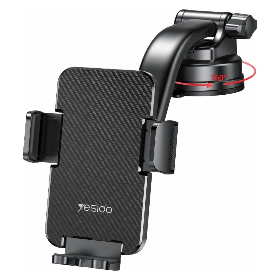 Yesido - Car Holder (C172) - for Windshield and Dashboard, 360 degree rotation - Black (C172)