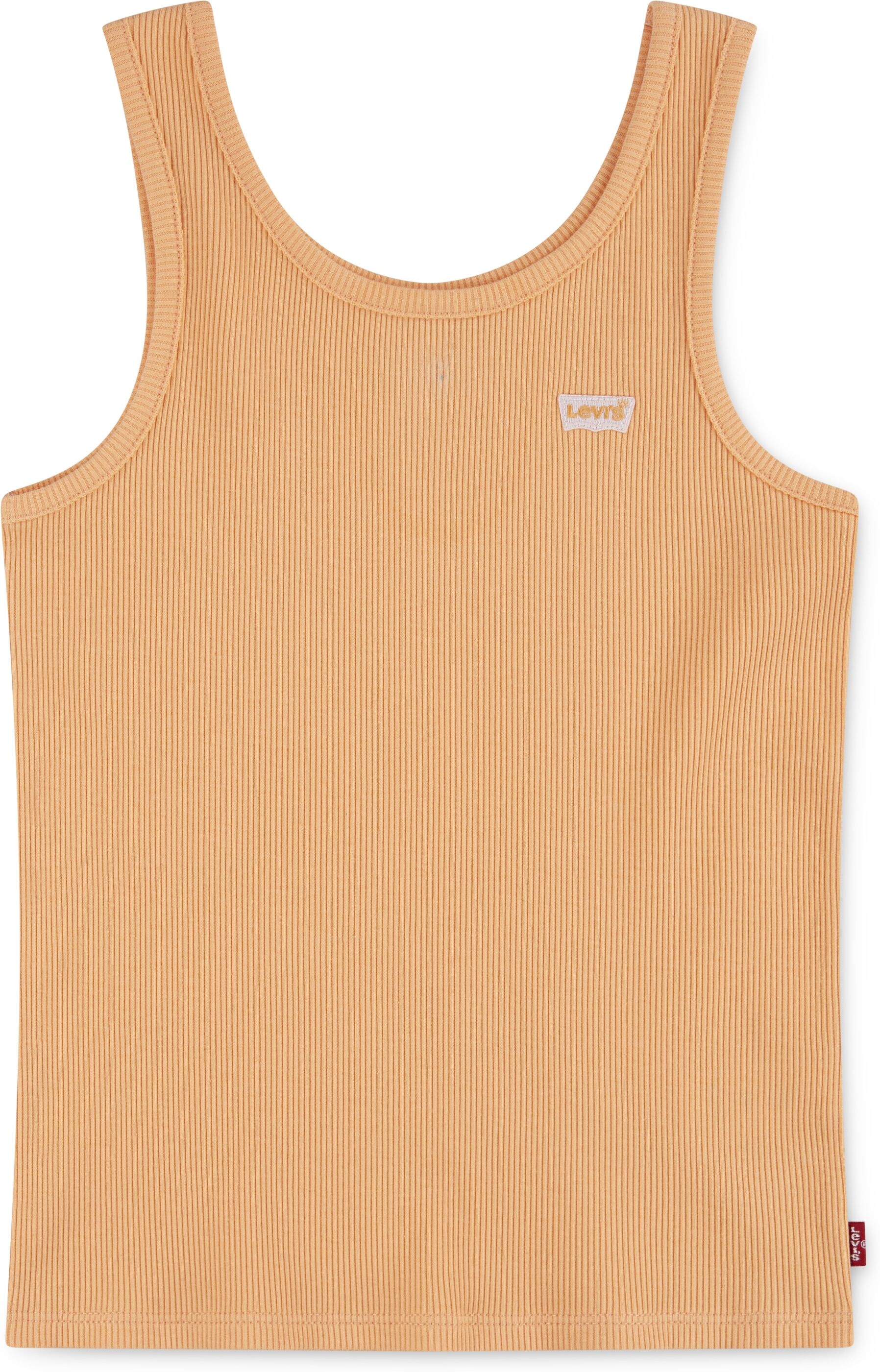 Ripptanktop LEVI'S KIDS "LVG MEET AND GREET RIBBED TANK", Mädchen, Gr. 8 (128), beige (peach cobbler), Obermaterial: 95% Baumwolle, 5% Elasthan, Rundhals, Tops Ripptanktop, for GIRLS peach cobbler 8 (128)