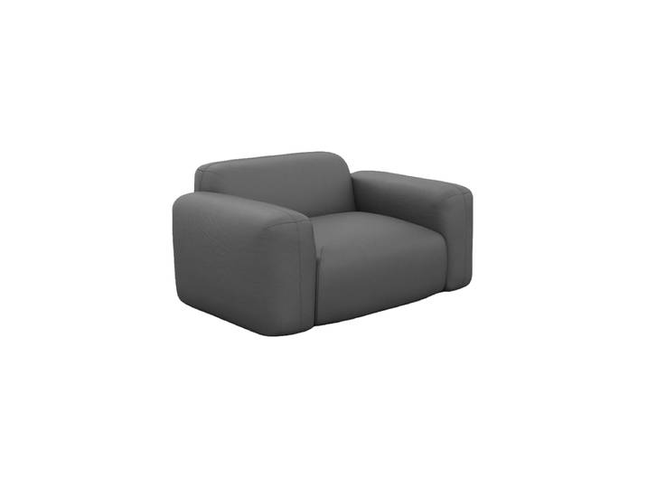 Design Echtleder Loungesessel „Aras“ Echtleder Dark Grey BLOOMINGLOFT Collection