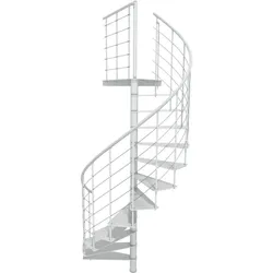 Minka Spindeltreppe Milano weiß Wendeltreppe, 120 cm