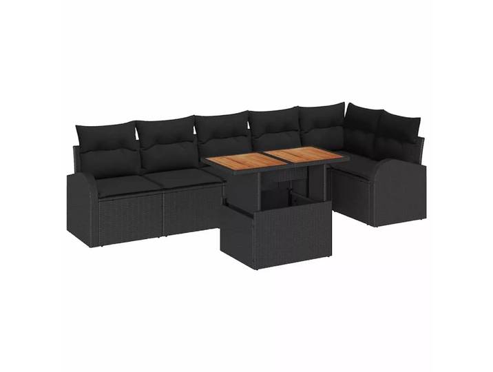 VidaXL - Outdoor-sitzplätze poly-rattan, One Size, Schwarz