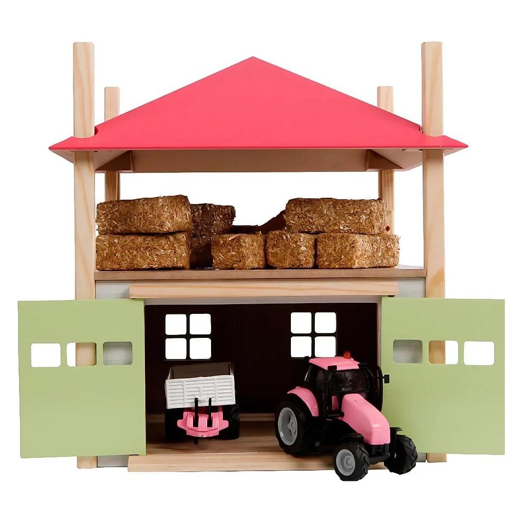 Kids Globe Farming Holz Heuhaufen mit Lagerung 1:32 - Pink (610085)
