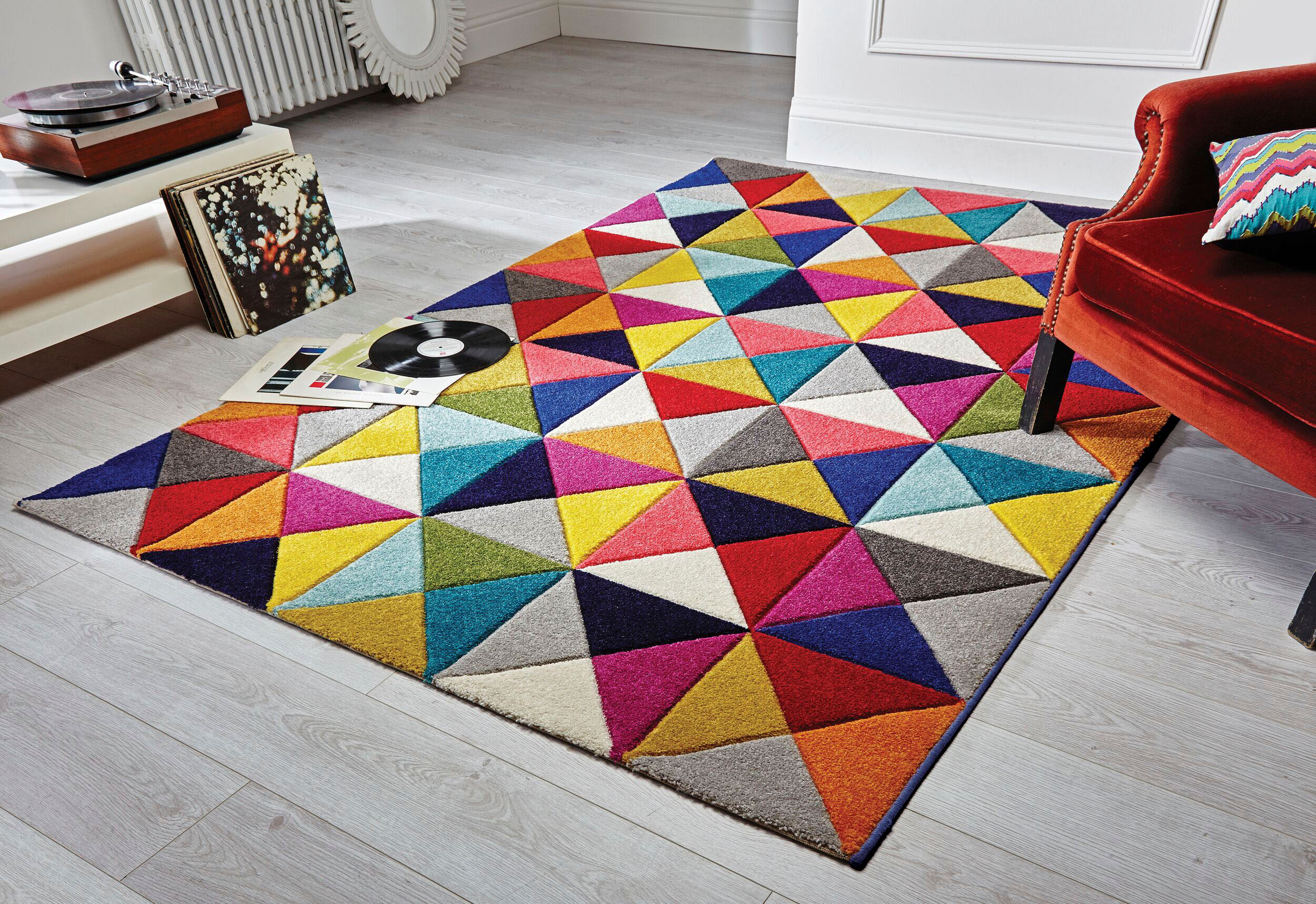 Teppich FLAIR RUGS "SAMBA", bunt, B:80cm H:10mm L:150cm, Kunstfaser, Teppiche, Teppich, Handgeschnitzt