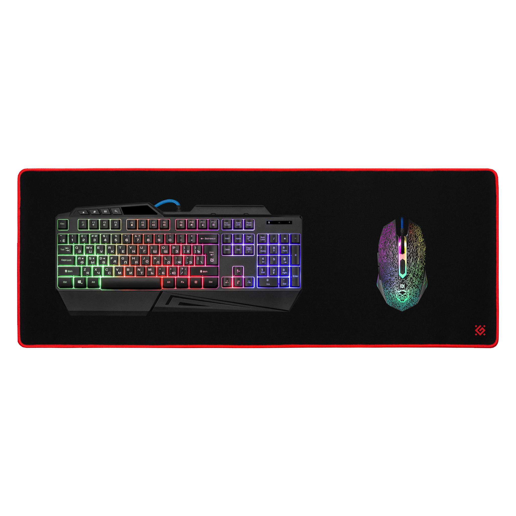 Defender 50561 Mauspad Gaming-Mauspad Schwarz, Rot (50561)