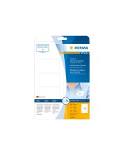HERMA Abgerundetes Rechteck Weiß 200Stücke selbstklebendes Etikett Namens-/Textiletiketten A4 80x50 mm trennbar weiß ablösbar Acetatseide 200 St. (4514)