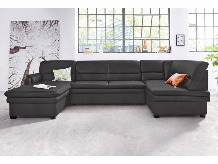 Sofa-Kopfstütze SIT & MORE Pisa , grau (anthrazit), B:50cm H:16cm, Holzwerkstoff, Kopfstützen, Sofa-Kopfstütze