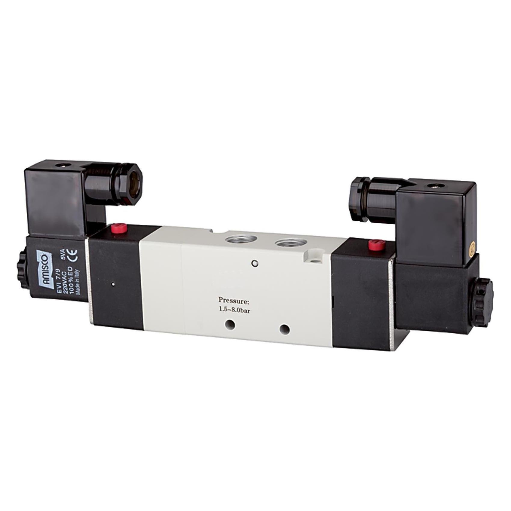 Riegler 5/3-Wegeventil elektropn. Mitte geschl. G1/8 230V 50Hz 400l/min (517.3101)