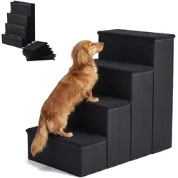 Relaxdays Hundetreppe (Hund, Katze, Faltbar), Tiertransport