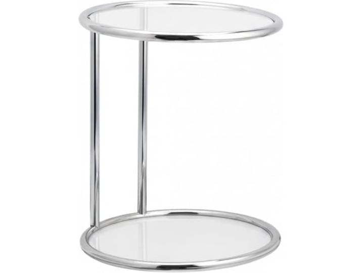 Helloshop26 Beistelltisch, rund, dekorativ, Wohnzimmer, 53 x 44,5 cm, praktische Oberfläche, elegant, aus Glas, transparent, 13_0018123