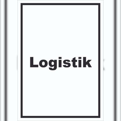 HB-Druck Logistik Schild mit Text Transport Versand hochkant A5 Rückseite selbstklebend