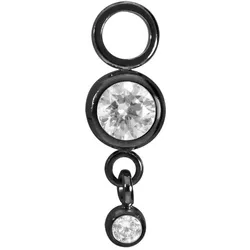 Titan Anhänger für Clicker 2 RUNDE KRISTALLE