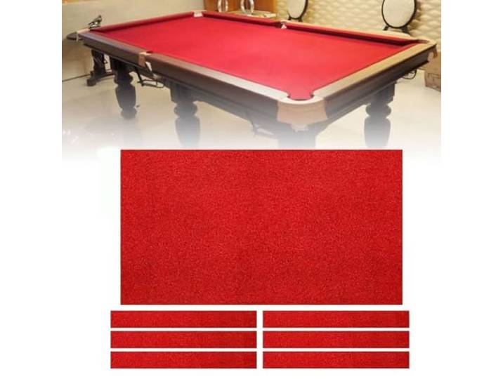 7ft 8ft 9ft Billardtuch Billardtisch Bezug Mit 6 Stoffstreifen Strapazierfähiges Billiards Cloth Schneidbar Kein Pilling Einfach Zu Verwenden Snookertisch Tuch Filz Billard Zubehör(Stil 1,8FT)