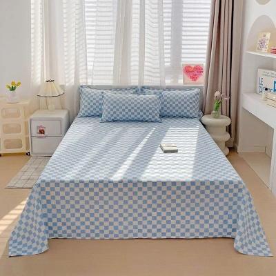 Uplifted Finds Nordic Style Skin Friendly Printed Flat Bed Sheet (Washed Microfiber Top Sheet) g queen 220x230cm