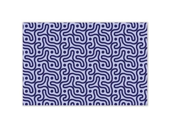 Mubusi Tapis Vinyle Labyrinthe 120x180 cm Couleur Bleu - Tapis Chambre en Vinyle - Deco Maison