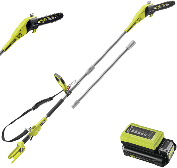 Ryobi RY36PP25A-0 - Élagueuse à batterie sur perche - Guide de 25cm - MAX POWER 36V 2Ah