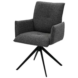 2er-Set [de]sign & more Stuhl Vernon Stoff Steingrau