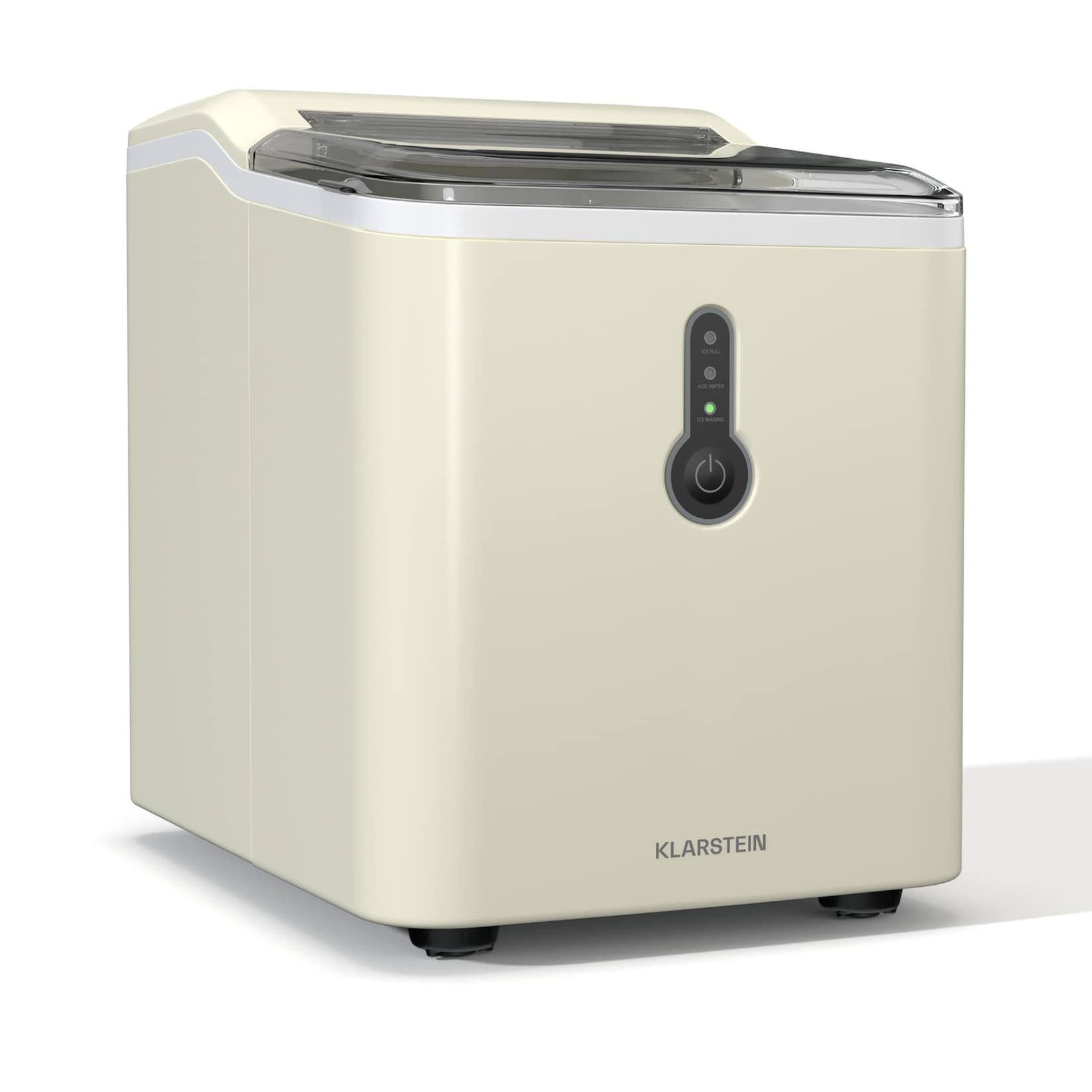 ChillOut Eiswürfelmaschine 12 kg /Tag 9 Eiswürfel in 8 Minuten 120 Watt Wassertank Creme
