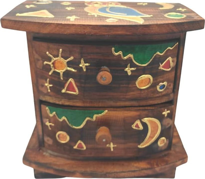 Mini houten bureau met 2 lades en bureau-organizer