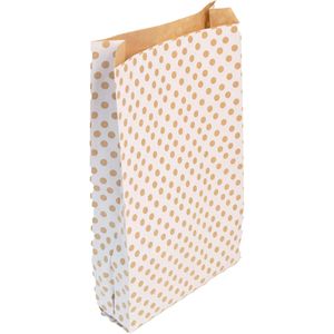 Clairefontaine Geschenktüte 394111c Punkte, Bodenbeutel, 21 x 37cm, weiß, 50 Stück