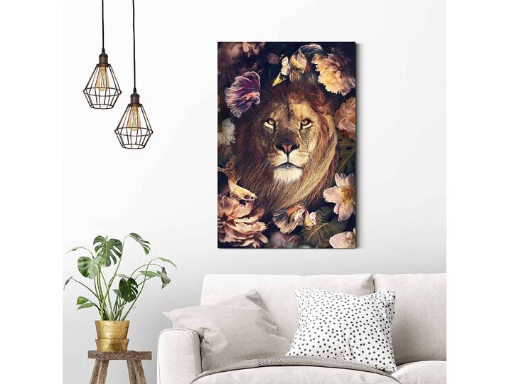 Tableau déco Jungle Lion 60 x 90 x 2cm