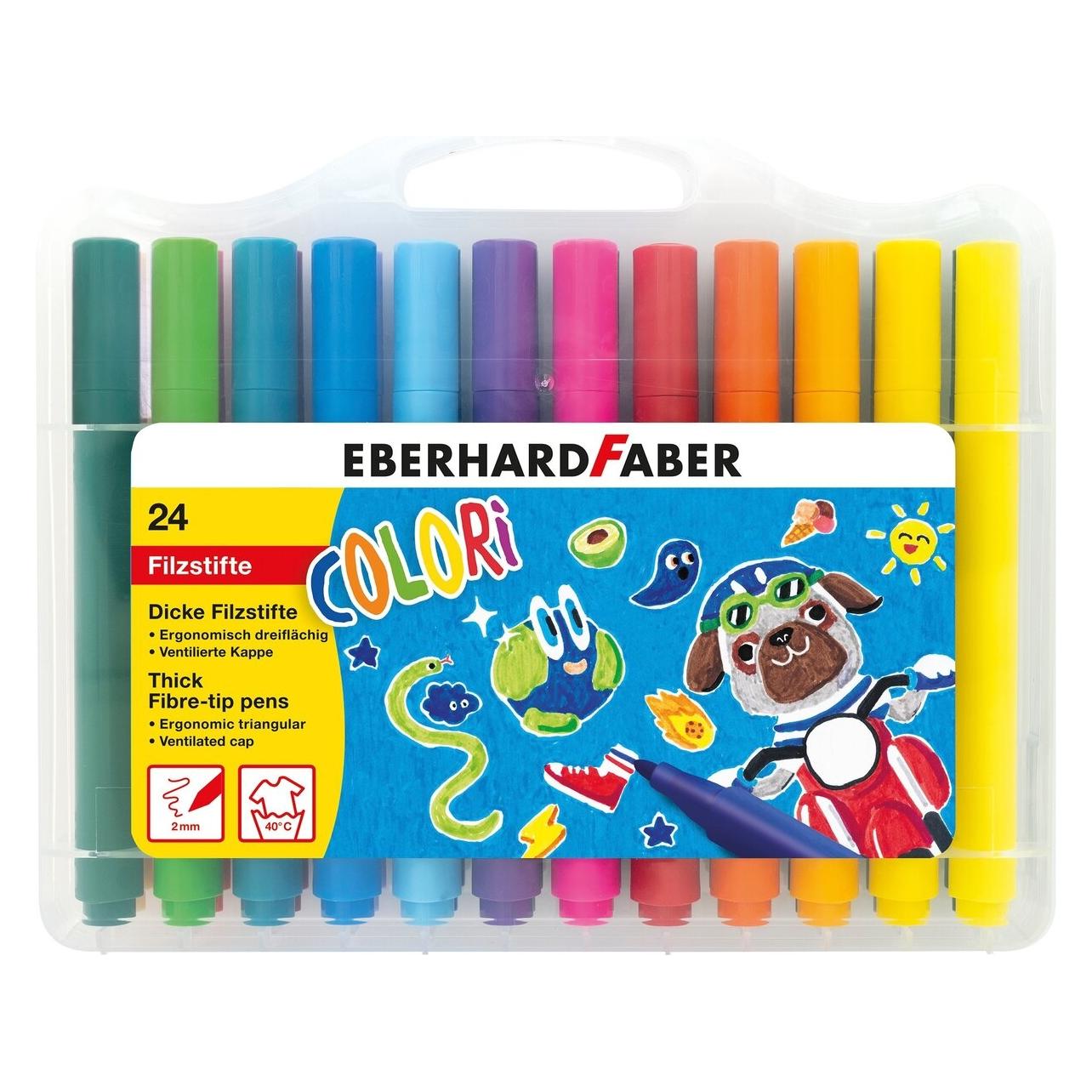 EberhardFaber 24 EBERHARD FABER Colori Filzstifte farbsortiert (24x) (551224)