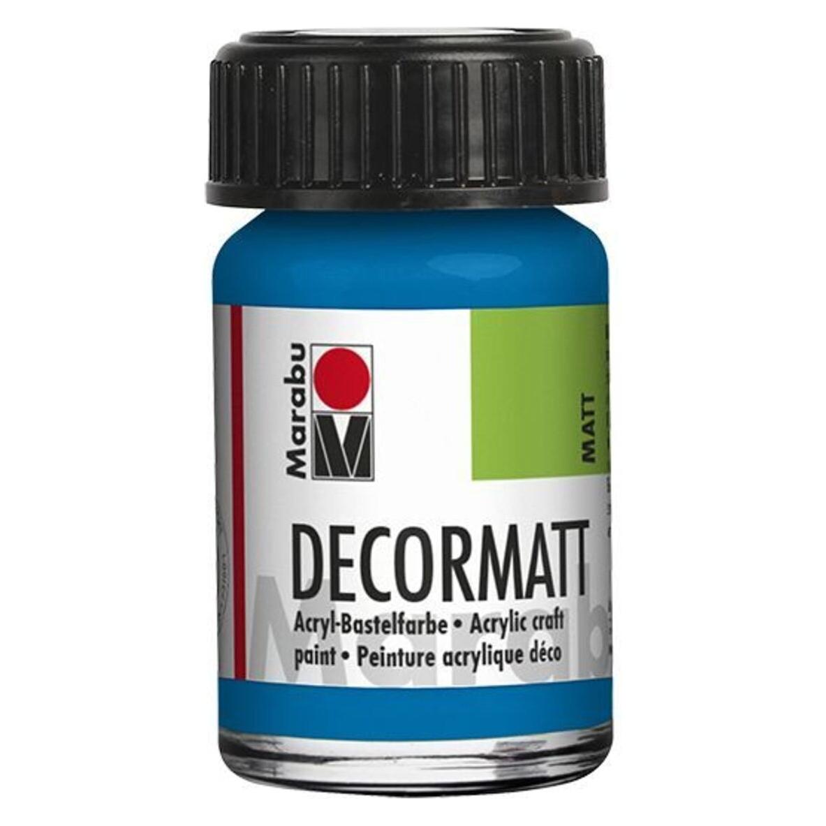 Marabu Decormatt Acryl 15 ml im Glas azurblau (15 ml) (14010039095)