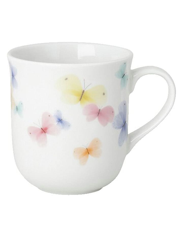 Hutschenreuther Kaffeetasse "Schmetterlinge" in Weiß/ Bunt - (H)12 x Ø 9 cm - onesize