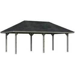 Palmako Pavillon Bianca 16,6 m2 Grau tauchimprägniert