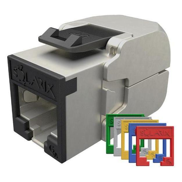 Solarix samořezný keystone CAT6A STP RAL FIT / Keystone / RJ-45 / 10G / stíněný (Keystone Modul) (SXKJ-10G-STP-RAL-SA)