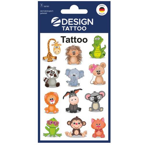 AVERY Zweckform Klebetattoo Tiere, 12 Etiketten