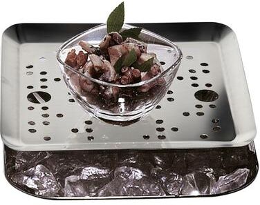 Mepra Plateau Royal Square Cooling Bowl for Buffet with Insert - 1 Piece - Ice