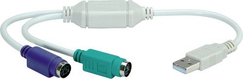 Value USB 2.0 Adapterkabel [1x USB 2.0 Stecker A - 2x PS/2-Buchse] 0.30 m
