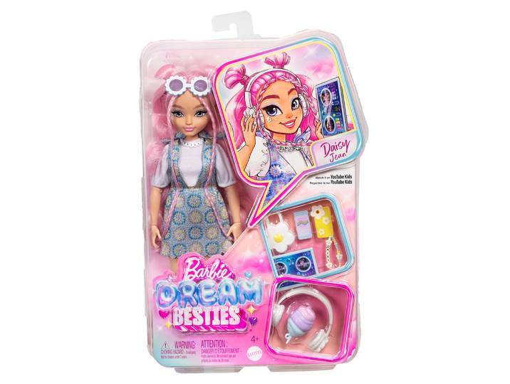 barbie-dream besties daisy jean-poupée avec 9 accessoires musique