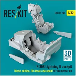 ResKit ??F-35B Lightning II cockpit (Basic edition, 3D decals included) (3D Printed) for Trumpeter