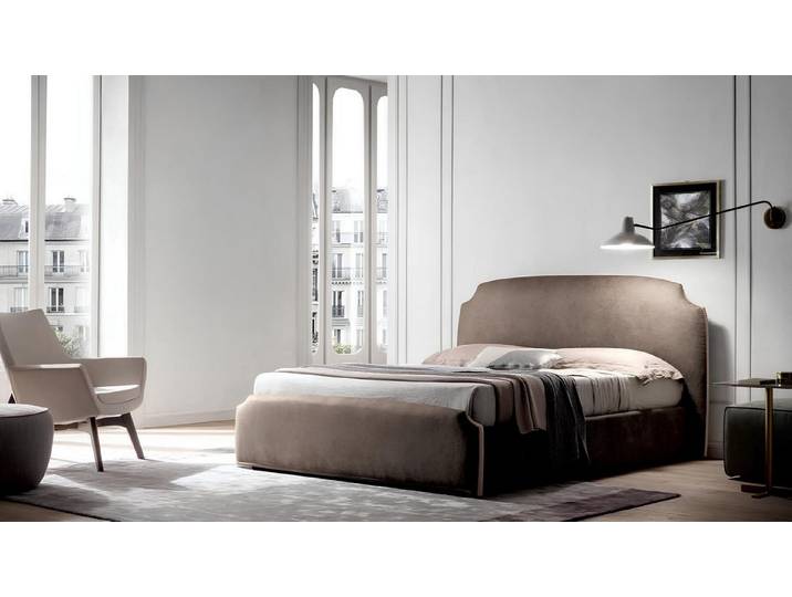 Xlmoebel Polsterbett Luxus Doppel Schlafzimmer Textil Bett 200x200 Italien Möbel, Made in Europa