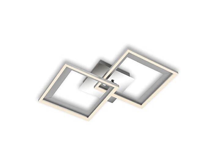 BRILONER Leuchten - Deckenlampe LED, Stufenweise Dimmbar, schwenkbare Deckenleuchte, LED Frame, Hinterschnitt, Alu-Chrom, 440x440x75 mm, 3726-019