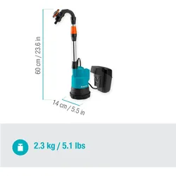 Gardena, Wasserpumpe, Akku-Regenfasspumpe (Regenfasspumpe)