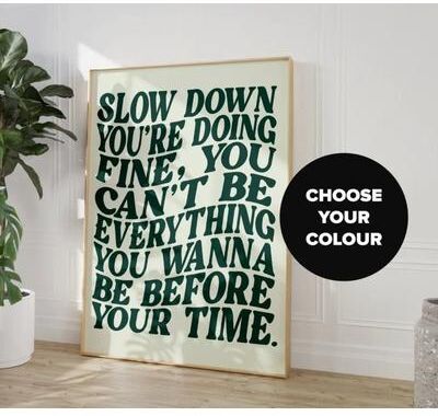 Uplifted Finds Song Lyrics Music Wall Art Canvas Retro Disco Pop 70s Poster 50 X 70 Cm b