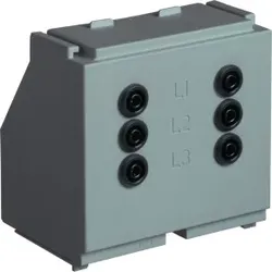 Hager LV8ZMKD Messgerätehalter kurz FV+ Gr. 1-3, Höhe 97mm, für steckbare Messgeräte, 3-phasig