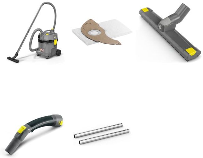 Set Kärcher: NT 22/1 Ap Te L Sauger + Vliesfilter + DN 35 Düse, Krümmer & Saugr.