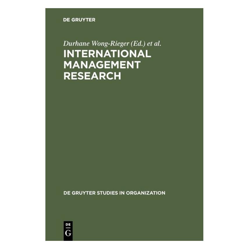 De Gruyter International Management Research (Englisch, Hardcover) (67761524)