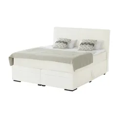 Boxi Boxspringbett mit Bettkasten Boxi Urban , creme , Maße (cm): B: 160 H: 125