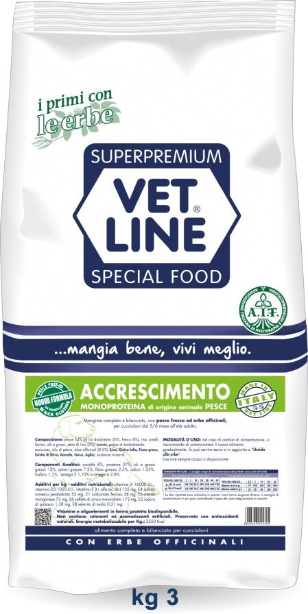Olistika Srl Vet Line Accresc Pesce 3kg